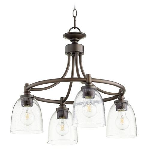 Quorum Lighting Rossington Oiled Bronze Chandelier by Quorum Lighting 6422-4-286