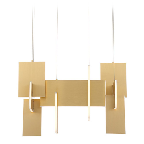Coburg 33-Inch LED Linear Chandelier in Gold by Eurofase Lighting