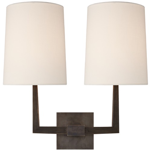 Visual Comfort Signature Collection Barbara Barry Ojai Double Sconce in Bronze by Visual Comfort Signature BBL2084BZL