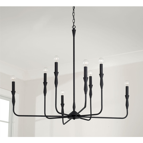 HomePlace by Capital Lighting Paloma 8-Light Chandelier in Textured Black by Capital Lighting 450381XK