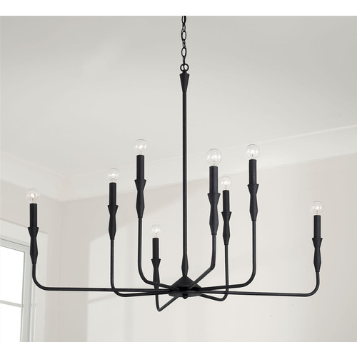 Paloma 8-Light Chandelier in Textured Black by Capital Lighting