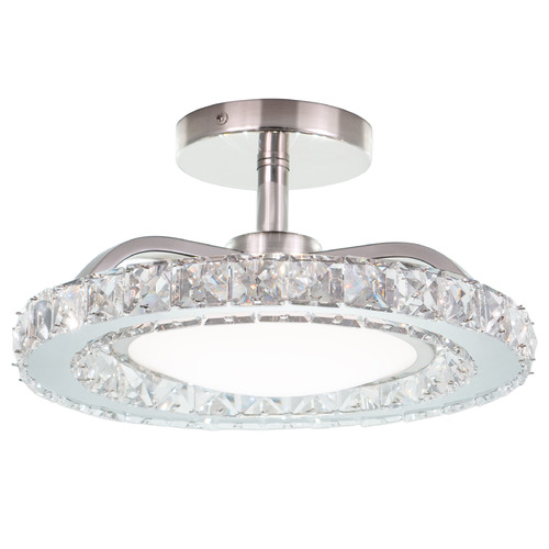 Vaxcel Lighting Clara Brushed Nickel LED Semi-Flushmount Light