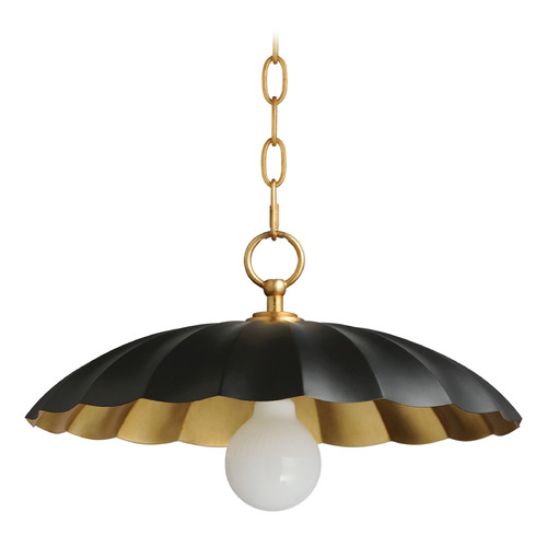 Maxim Lighting Primrose Black & Gold Leaf Pendant by Maxim Lighting 18055BKGL