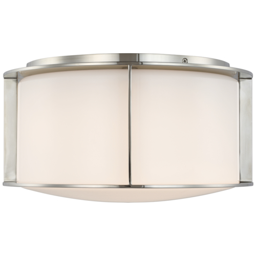 Visual Comfort Signature Collection Phinn 13-Inch Flush Mount in Polished Nickel by VC Signature BBL4191PN-WG