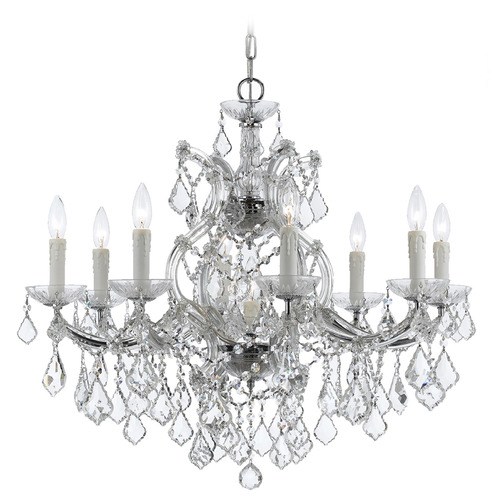 Crystorama Lighting Crystorama Lighting Maria Theresa Polished Chrome Crystal Chandelier 4408-CH-CL-SAQ