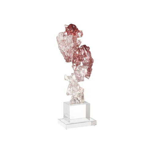 Faux Rock Crystal Sculpture in Purple Pink & Clear by Currey & Company
