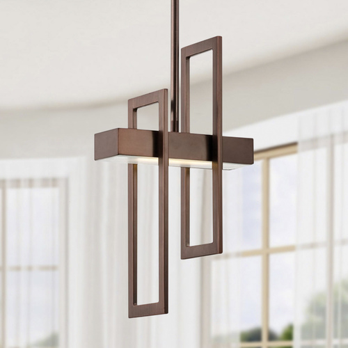 Modern LED Mini Pendant in Hazel Bronze by Nuvo Lighting