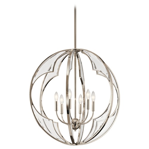 Montavello Orb Chandelier in Polished Nickel by Kichler Lighting