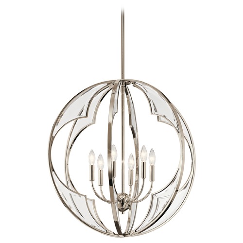 Kichler Lighting Montavello Orb Chandelier in Polished Nickel by Kichler Lighting 43097PN