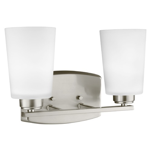 Generation Lighting Franport Brushed Nickel Bathroom Light by Generation Lighting 4428902-962