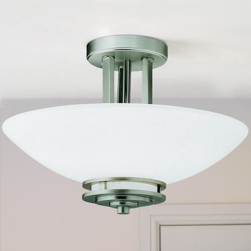 Kichler Lighting Hendrik 15-Inch Brushed Nickel Semi-Flush Mount by Kichler Lighting 3674NI