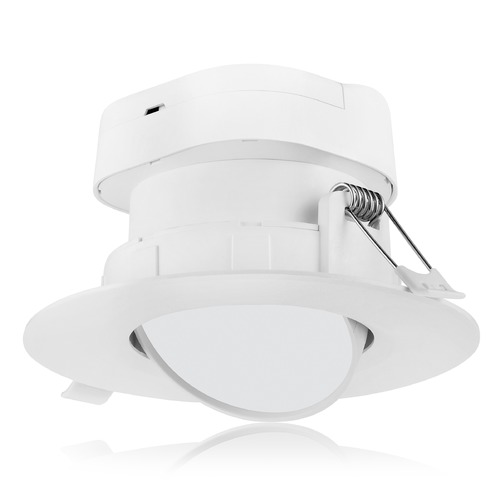 7W LED Direct Wire Downlight Gimbaled 4-Inch 3000K 120V Dimmable by Satco Lighting