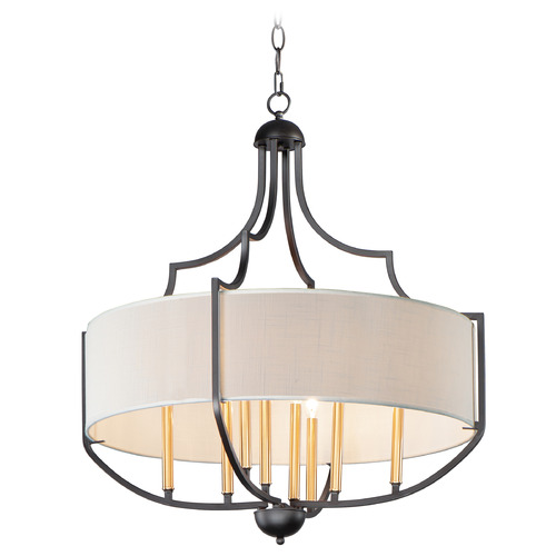 Maxim Lighting Maxim Lighting Savant Bronze & Antique Brass Chandelier 25285WLBZAB