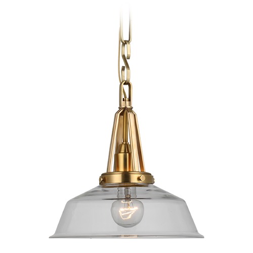 Visual Comfort Signature Collection Chapman & Myers Layton 10-Inch Pendant in Brass by Visual Comfort Signature CHC5460ABCG