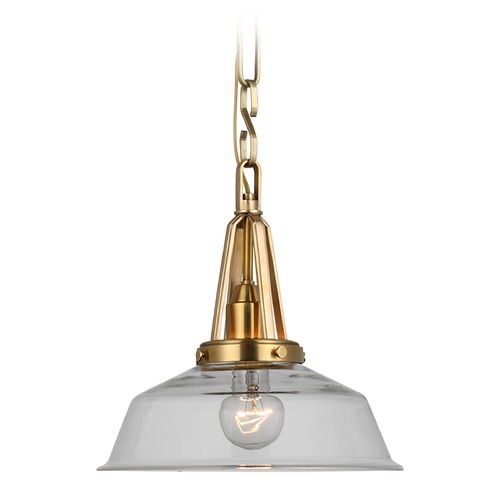 Chapman & Myers Layton 10-Inch Pendant in Brass by Visual Comfort Signature