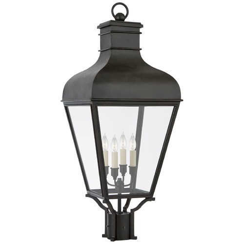 Visual Comfort Signature Collection Chapman & Myers Fremont Post Light in French Rust by Visual Comfort Signature CHO7160FRCG