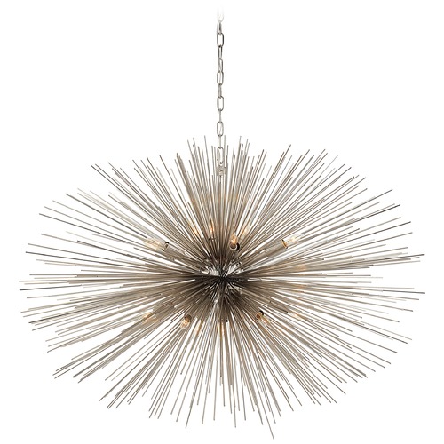 Visual Comfort Signature Collection Kelly Wearstler Strada Oval Chandelier in Nickel by Visual Comfort Signature KW5075PN