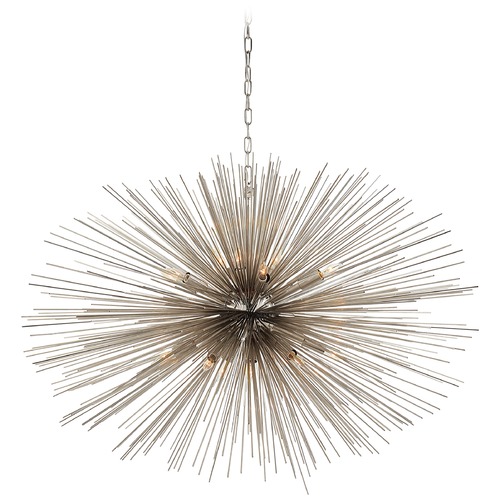 Kelly Wearstler Strada Oval Chandelier in Nickel by Visual Comfort Signature