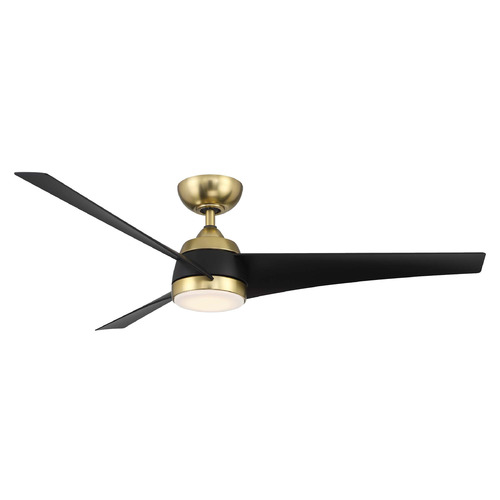 WAC Lighting Sonoma 56-Inch LED Fan in Soft Brass & Matte Black by WAC Lighting F-070L-SB&MB