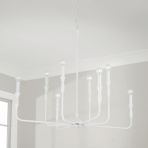 HomePlace by Capital Lighting Paloma 8-Light Chandelier in Textured White by Capital Lighting 450381XW