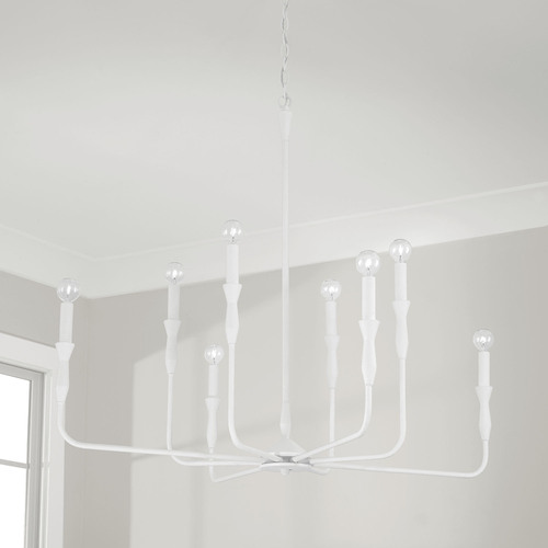 Paloma 8-Light Chandelier in Textured White by Capital Lighting