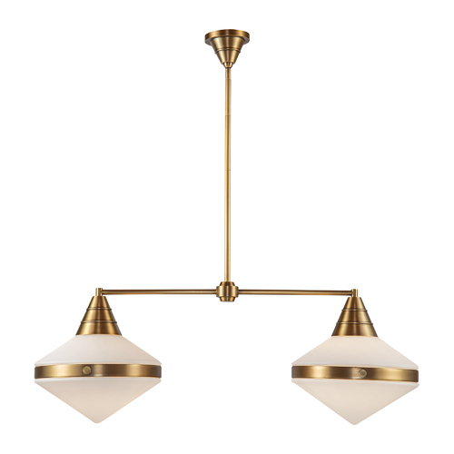 Alora Lighting Willard 2-Light Linear Pendant in Vintage Brass by Alora Lighting LP348241VBOP