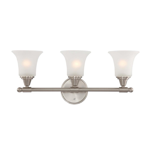 Modern Bathroom Light in Brushed Nickel by Nuvo Lighting