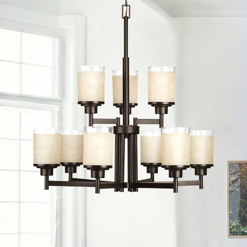 Alexa Antique Bronze Chandelier by Progress Lighting
