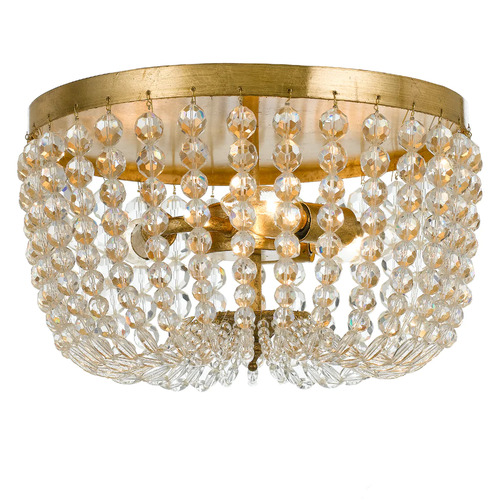 Crystorama Lighting Rylee 12.5-Inch Flush Mount in Antique Gold by Crystorama Lighting 600-GA