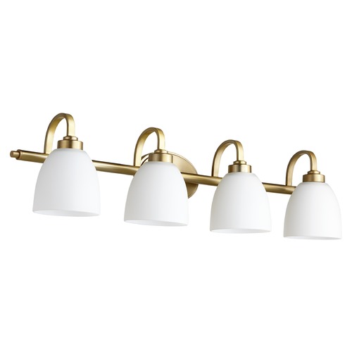 Quorum Lighting Reyes Aged Brass Bathroom Light by Quorum Lighting 5060-4-180