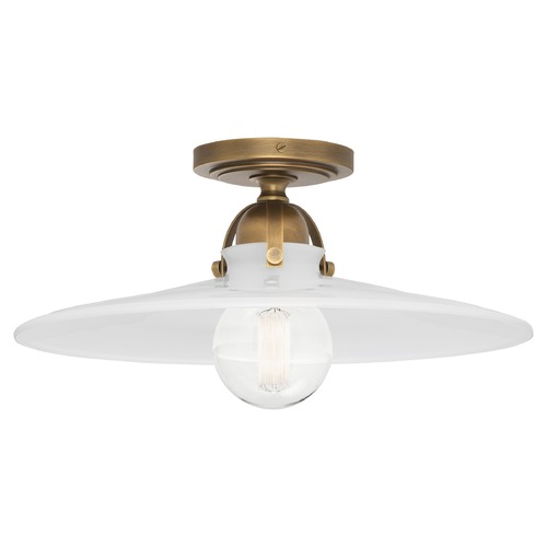 Rico Espinet Arial Warm Brass Semi-Flush Mount by Robert Abbey