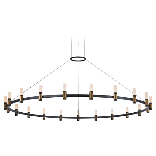 Albany Deep Black & Brass LED Chandelier by Eurofase Lighting