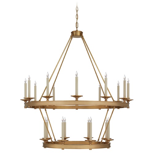 Chapman & Myers Launceton Large Chandelier in Brass by Visual Comfort Signature