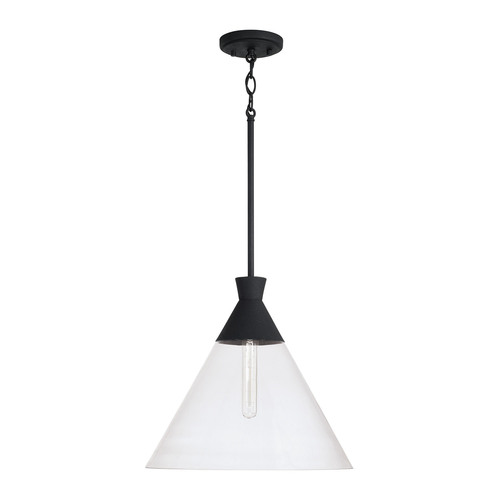 Capital Lighting Paloma 15-Inch Pendant in Textured Black by Capital Lighting 350311XK