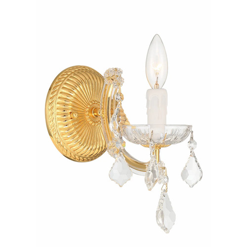 Crystorama Lighting Maria Theresa Wall Sconce in Gold by Crystorama Lighting 4471-GD-CL-MWP