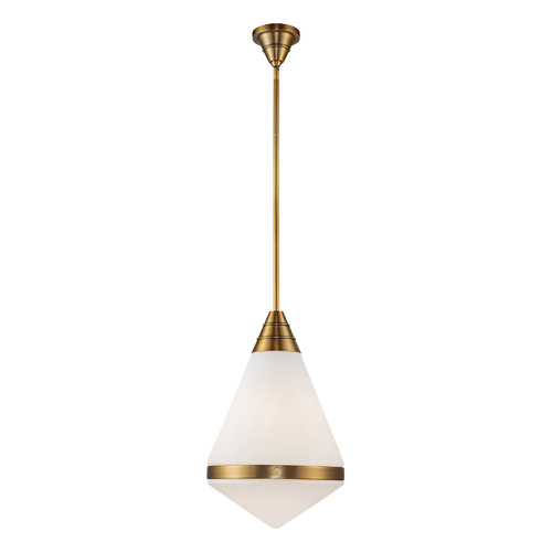 Willard 13.50-Inch Pendant in Vintage Brass by Alora Lighting