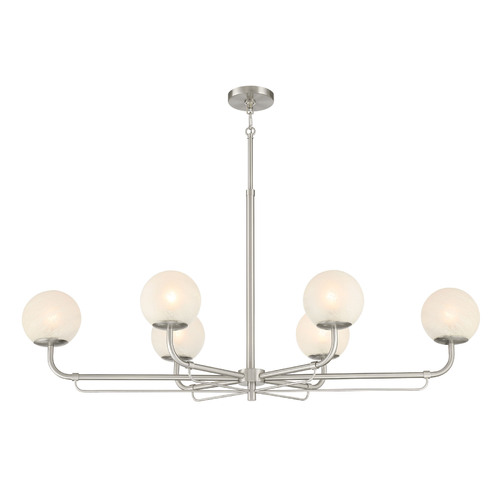 Whitehall 6-Light Linear Light in Brushed Nickel by Minka Lavery