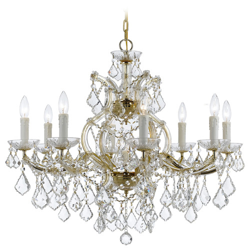 Crystorama Lighting Crystorama Lighting Maria Theresa Gold Crystal Chandelier 4408-GD-CL-S