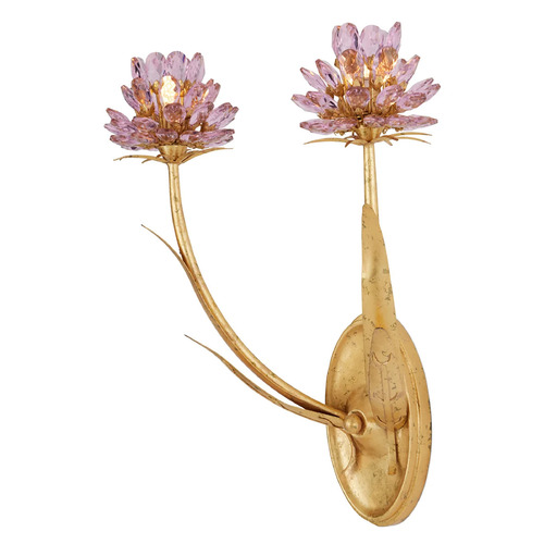 Currey and Company Marilee Dutch Gold Leaf LED Sconce