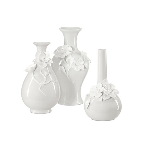Ave Maria Vase Set of 3 in White by Currey & Company
