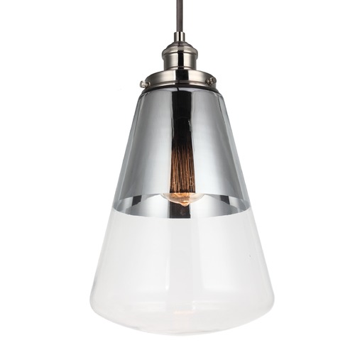 Visual Comfort Studio Collection Waveform Pendant in Polished Nickel by Visual Comfort Studio P1373PN