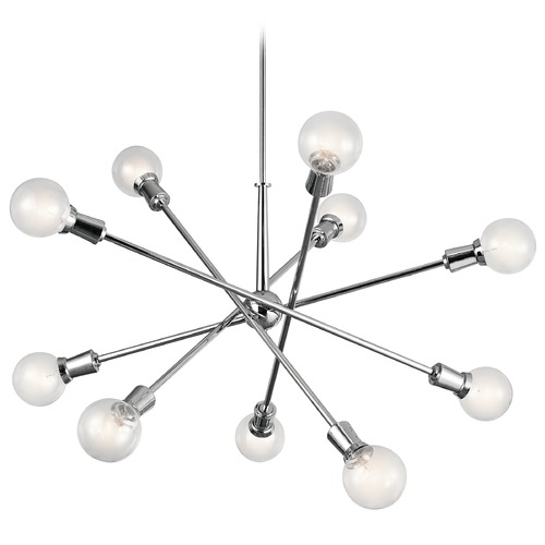 Kichler Lighting Armstrong 47-Inch Wide Adjustable Sputnik Chandelier in Chrome by Kichler Lighting 43119CH