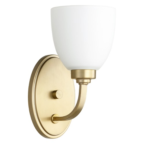 Reyes Aged Brass Sconce by Quorum Lighting