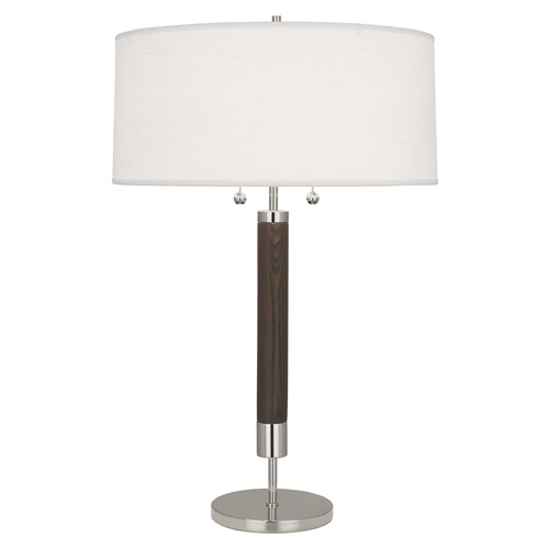 Dexter Polished Nickel & Dark Walnut Table Lamp by Robert Abbey