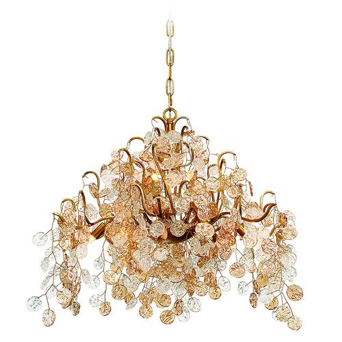 Campobasso 34-Inch Chandelier in Antique Gold by Eurofase Lighting