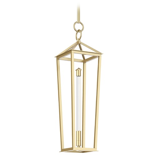 Delphine 22.63-Inch Natural Brass LED Pendant by Alora Lighting