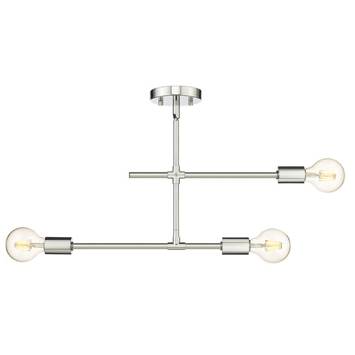 Modernist Chrome Semi-Flush Mount by Z-Lite