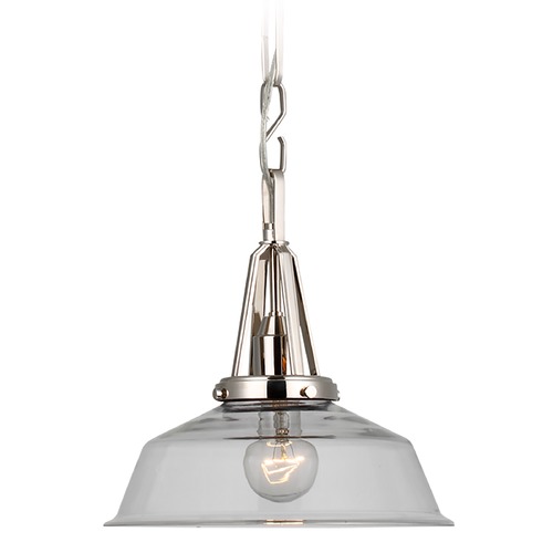 Chapman & Myers Layton 10-Inch Pendant in Nickel by Visual Comfort Signature