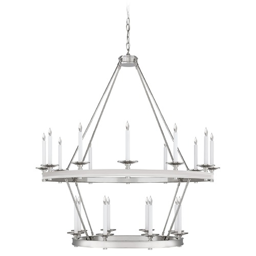 Chapman & Myers Launceton Large Chandelier in Nickel by Visual Comfort Signature