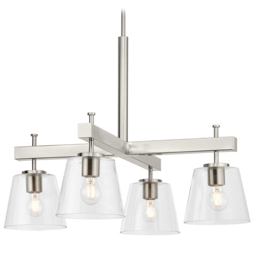 Progress Lighting Elara 5-Light Brushed Nickel Foyer Chandelier